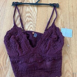 Free people Women's Lace Bralette in Burgundy